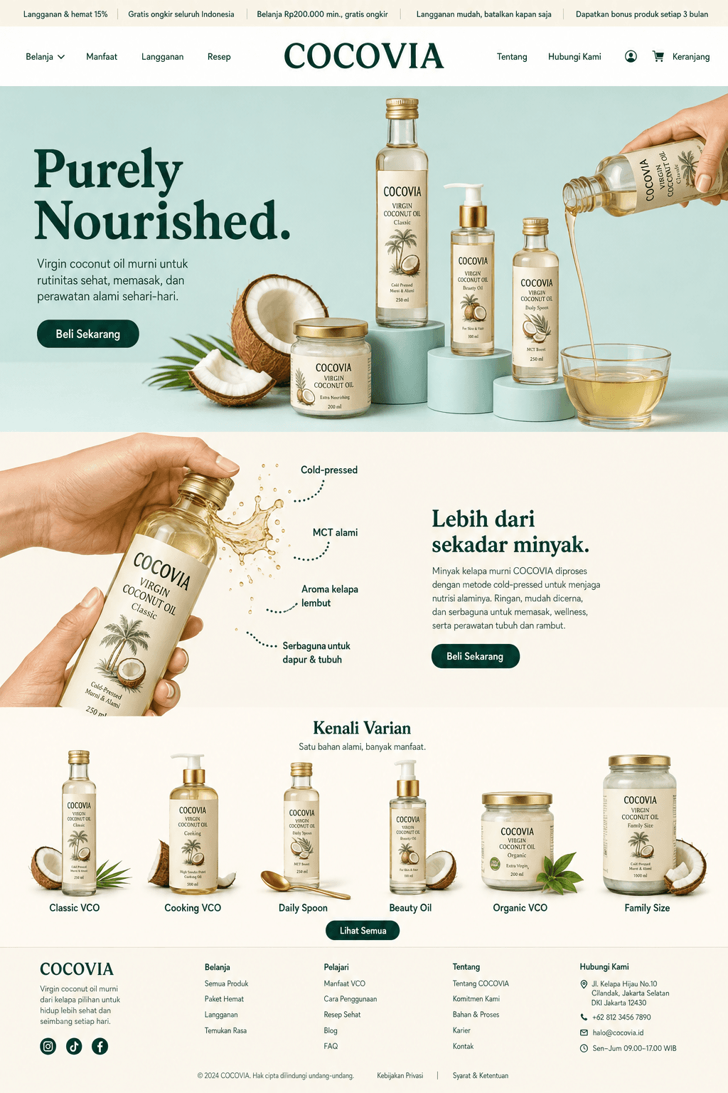 Pratinjau desain website Archipelago Goods