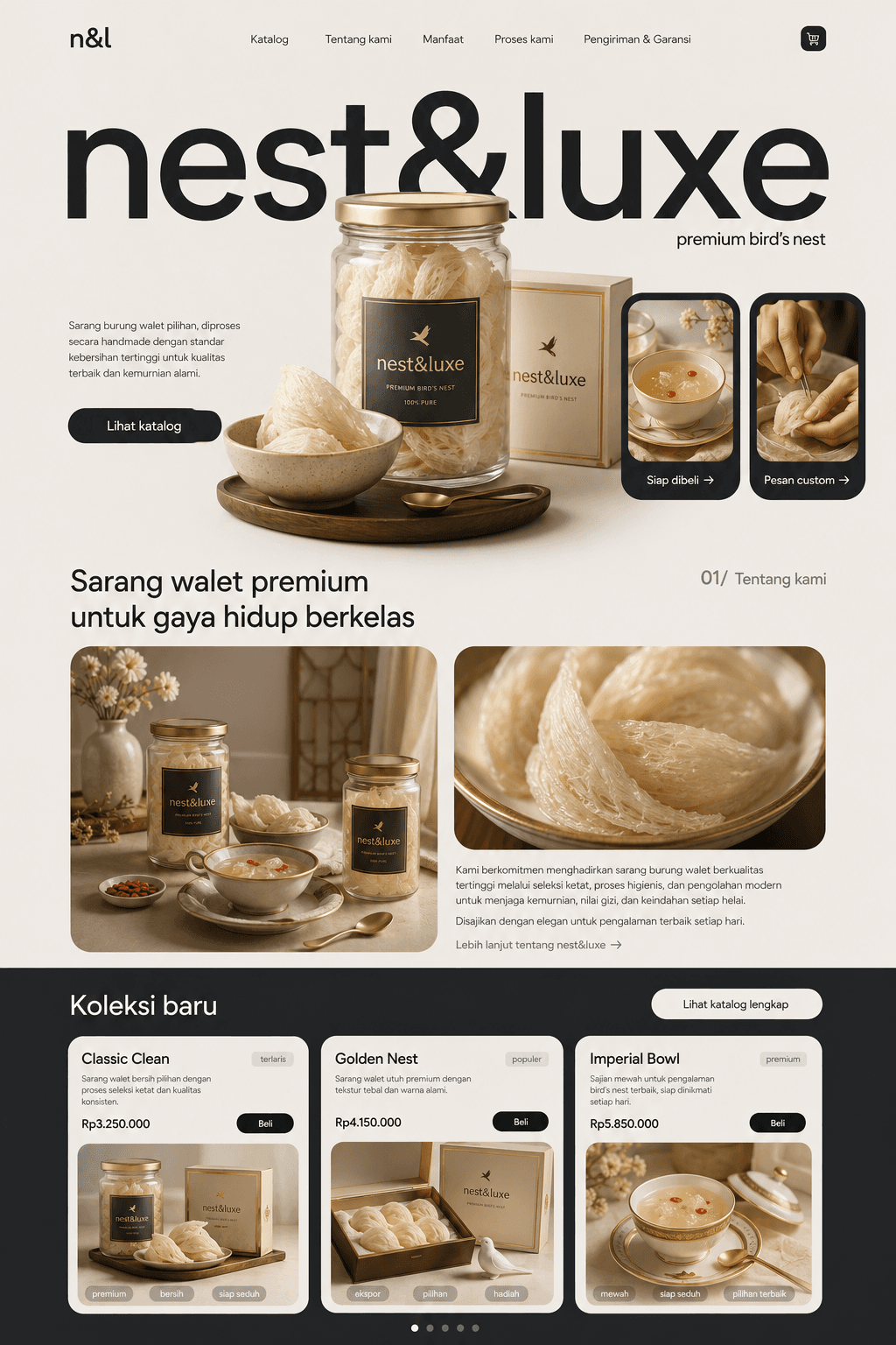 Pratinjau desain website Summit Export