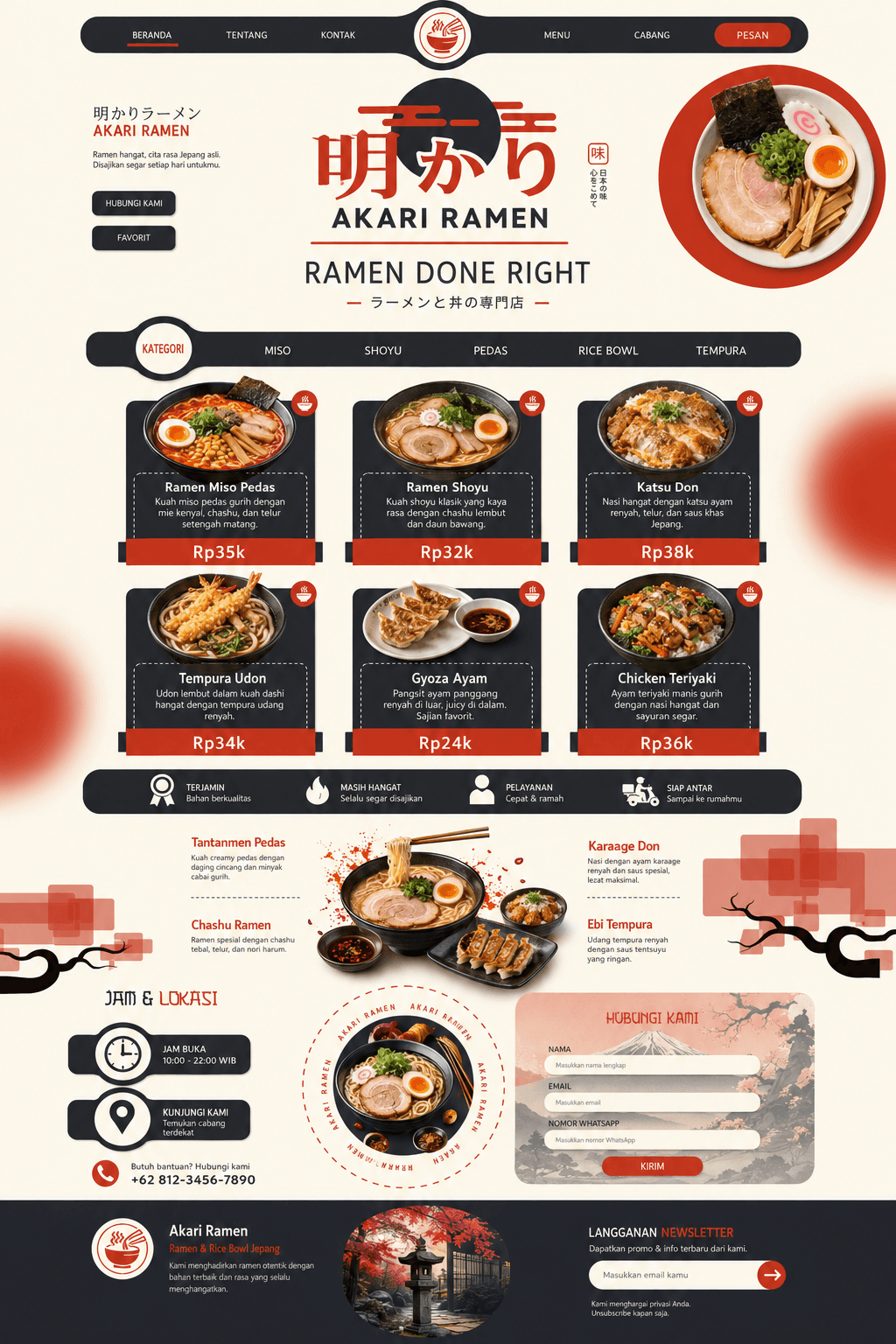 Pratinjau desain website Kiva Pantry