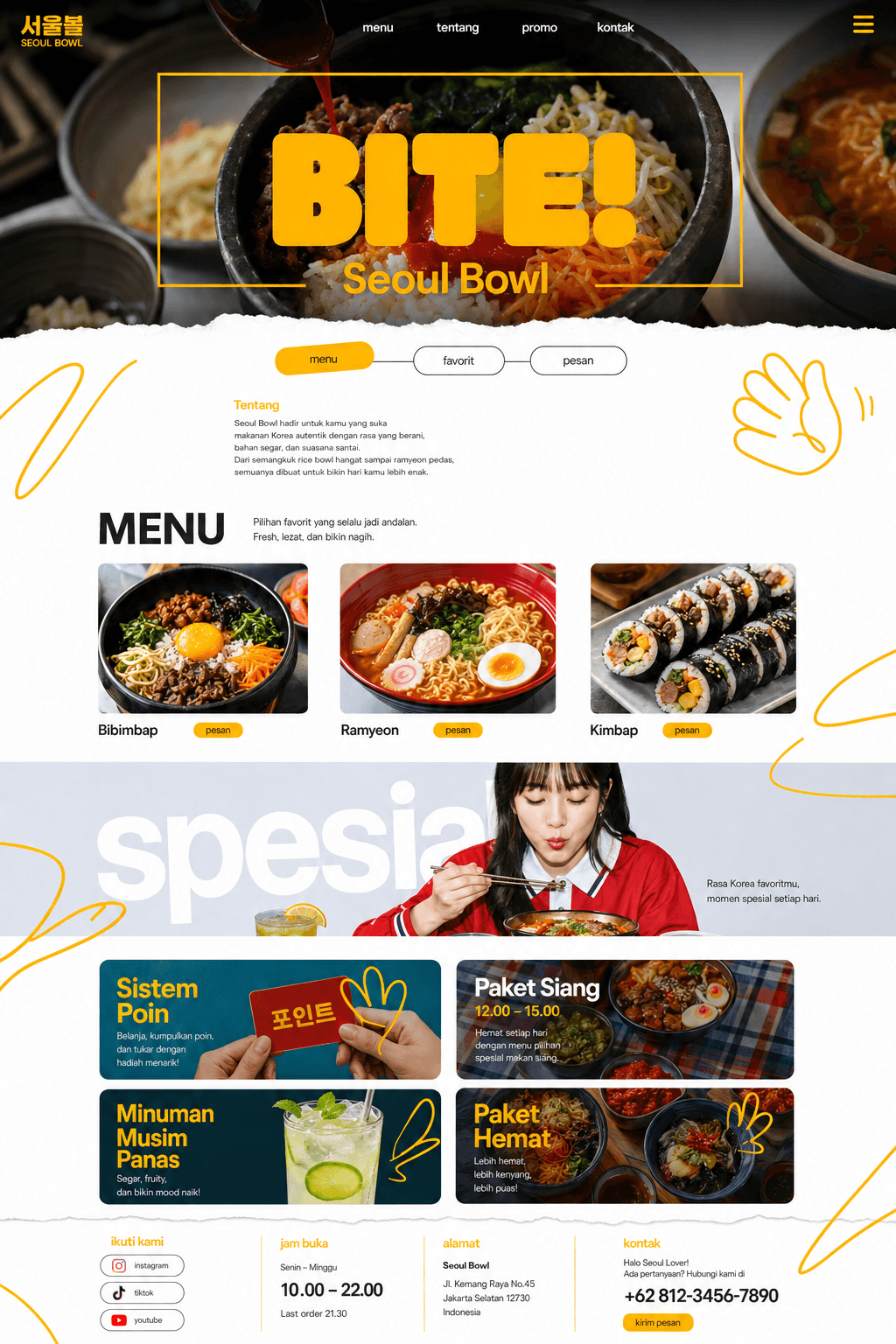 Pratinjau desain website Pala Kitchen