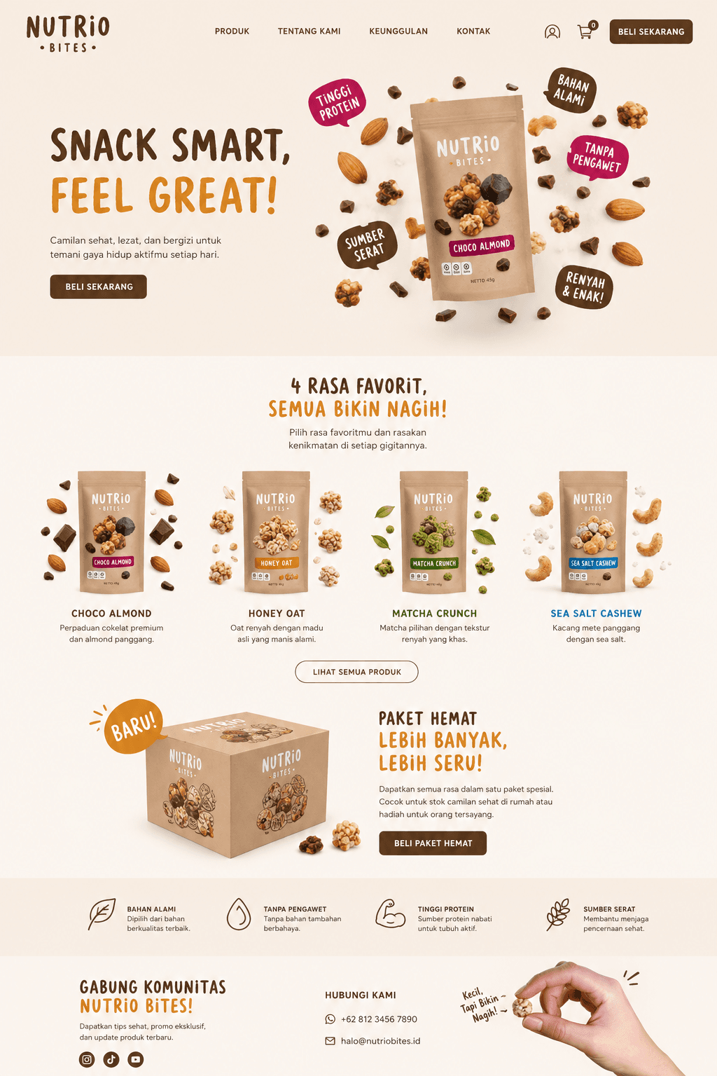 Pratinjau desain website Ramu Rasa