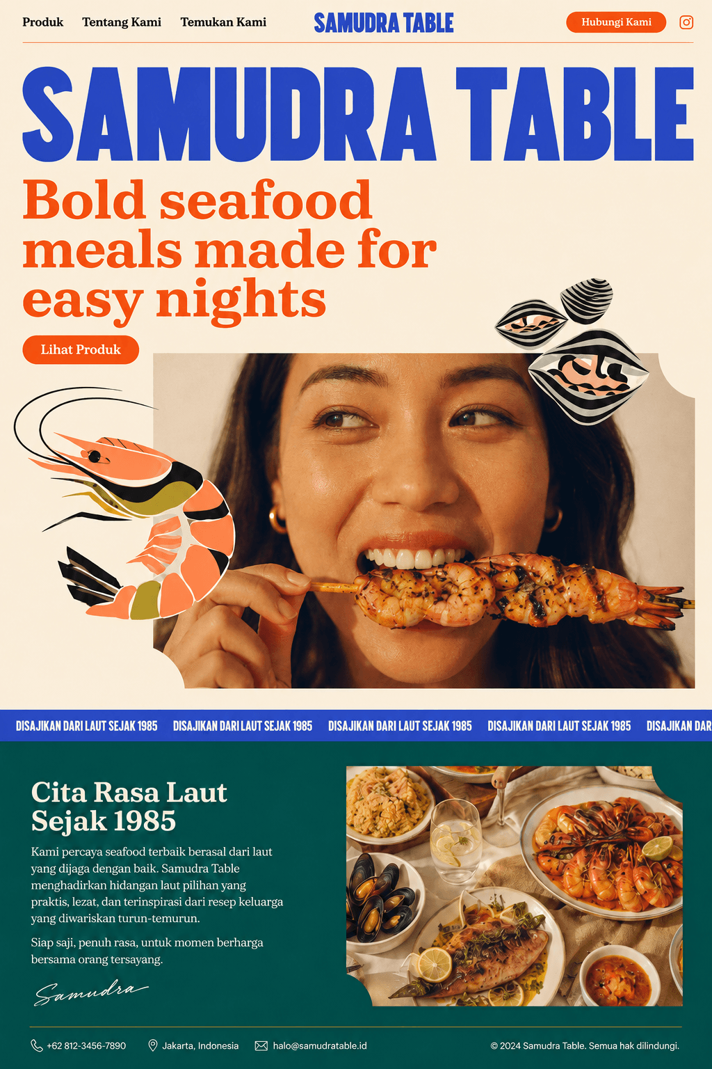 Pratinjau desain website Ubi Dapur