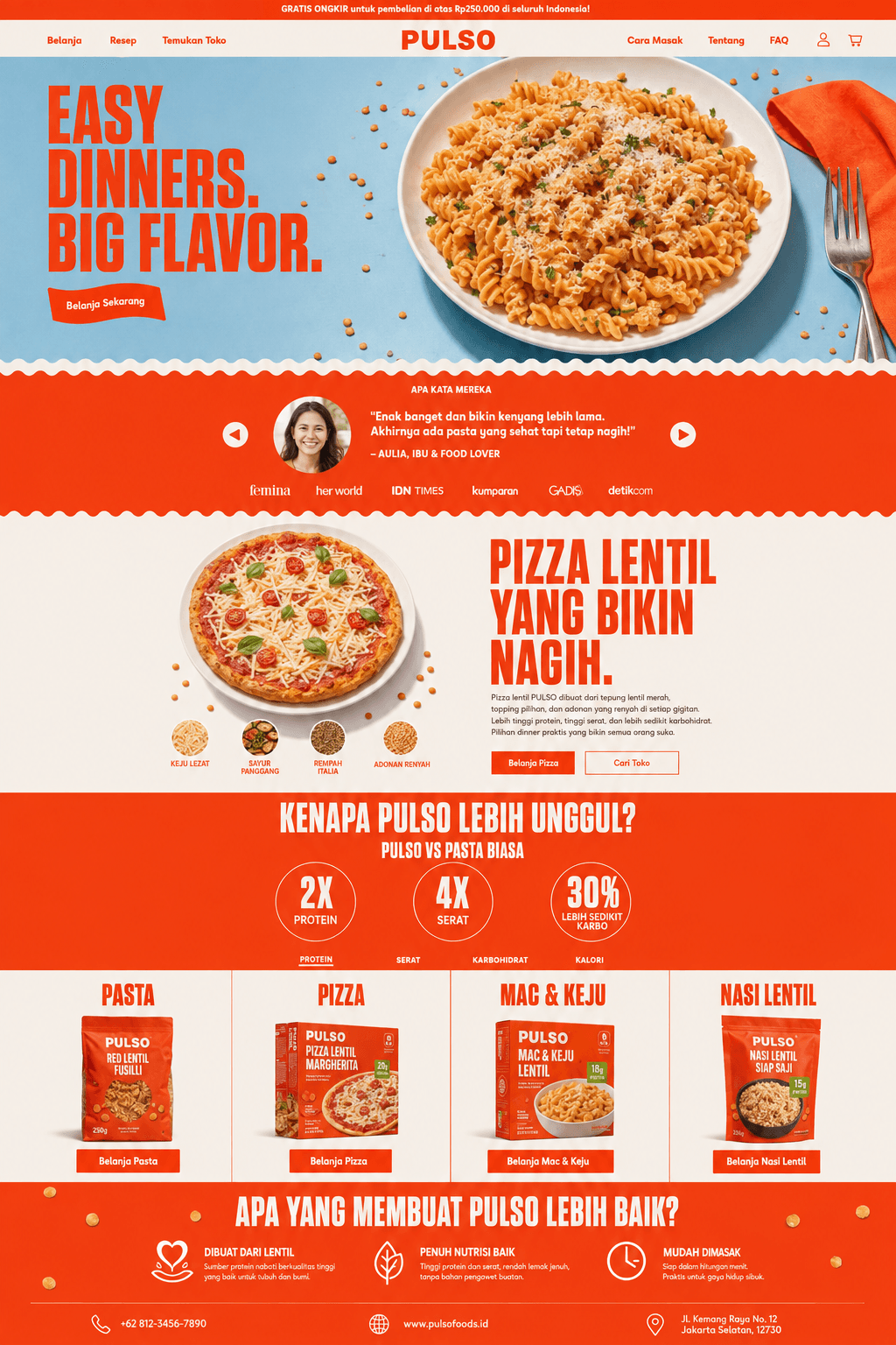 Pratinjau desain website Vero Bakehouse