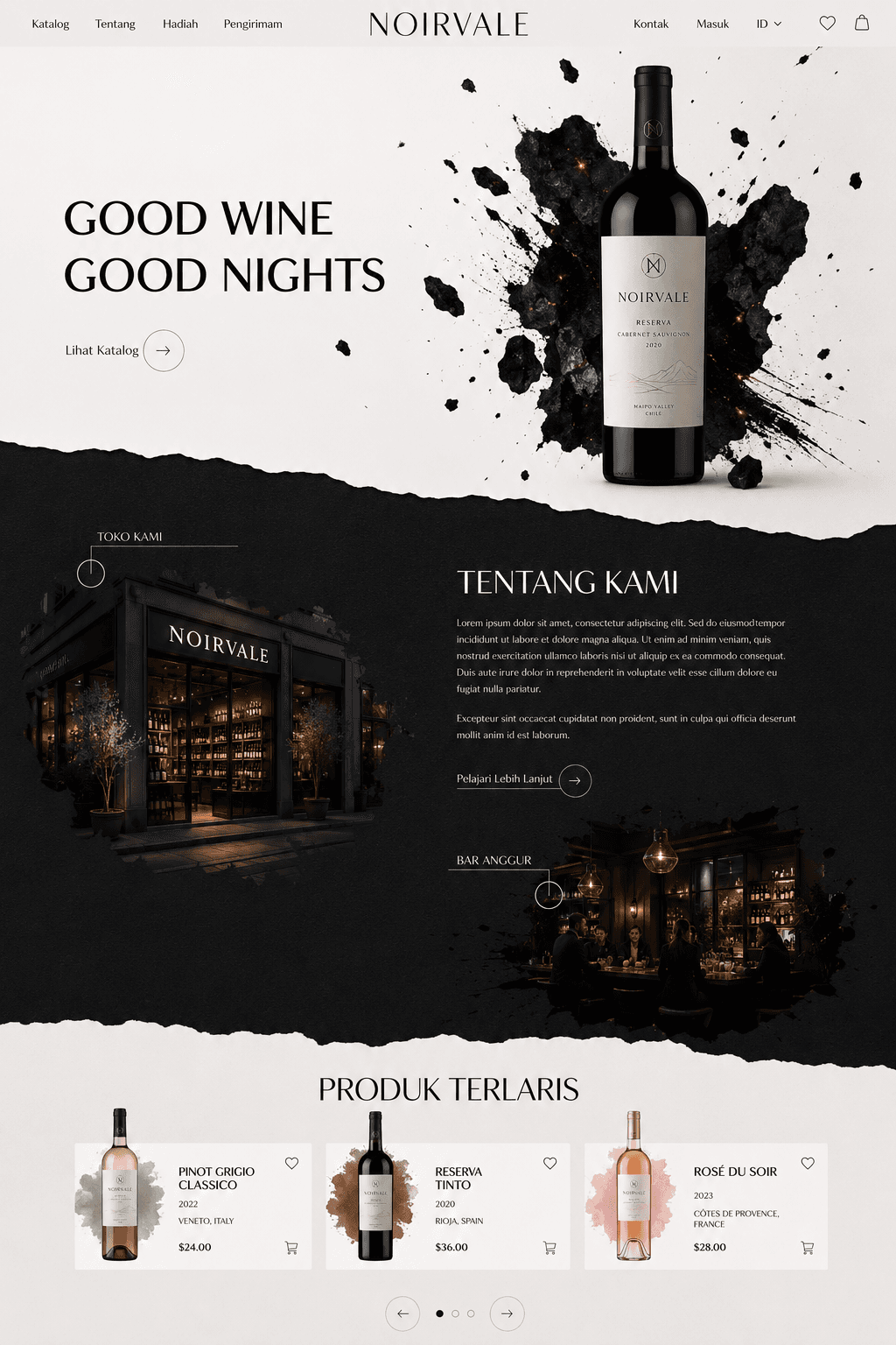 Pratinjau desain website Yumi Market