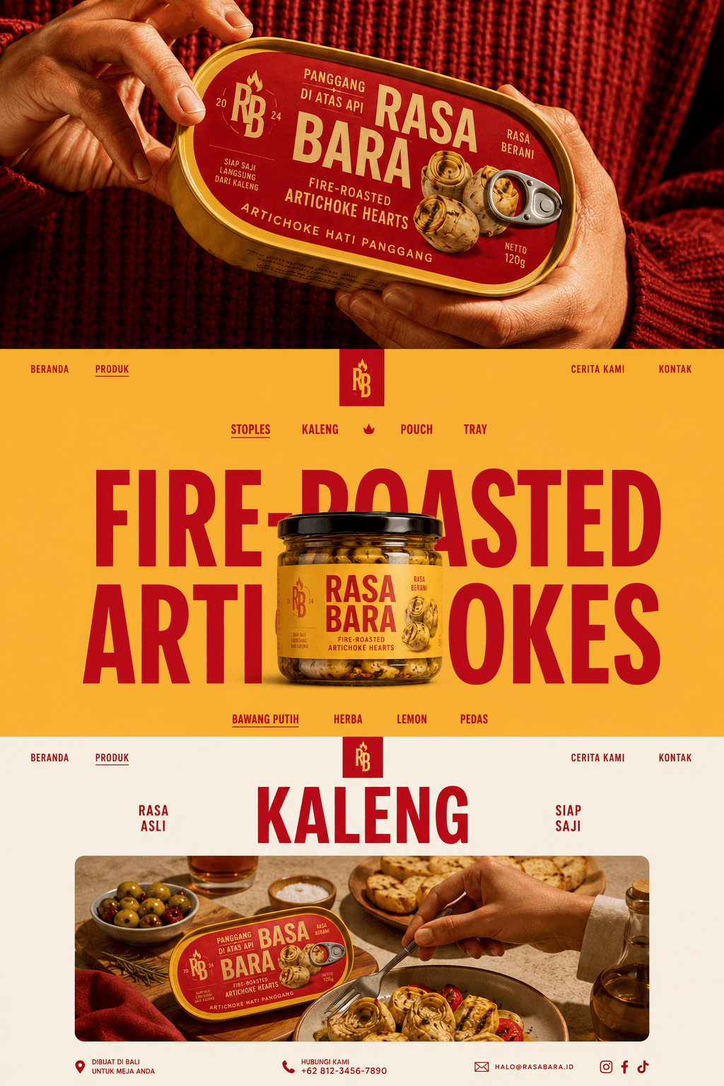 Pratinjau desain website Hara Kitchen