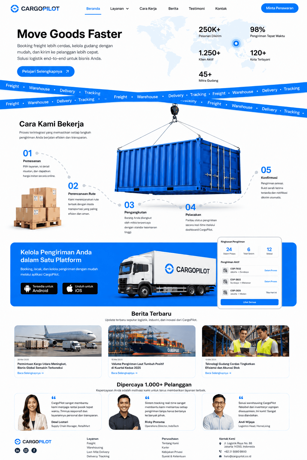 Pratinjau desain website Forge Supply