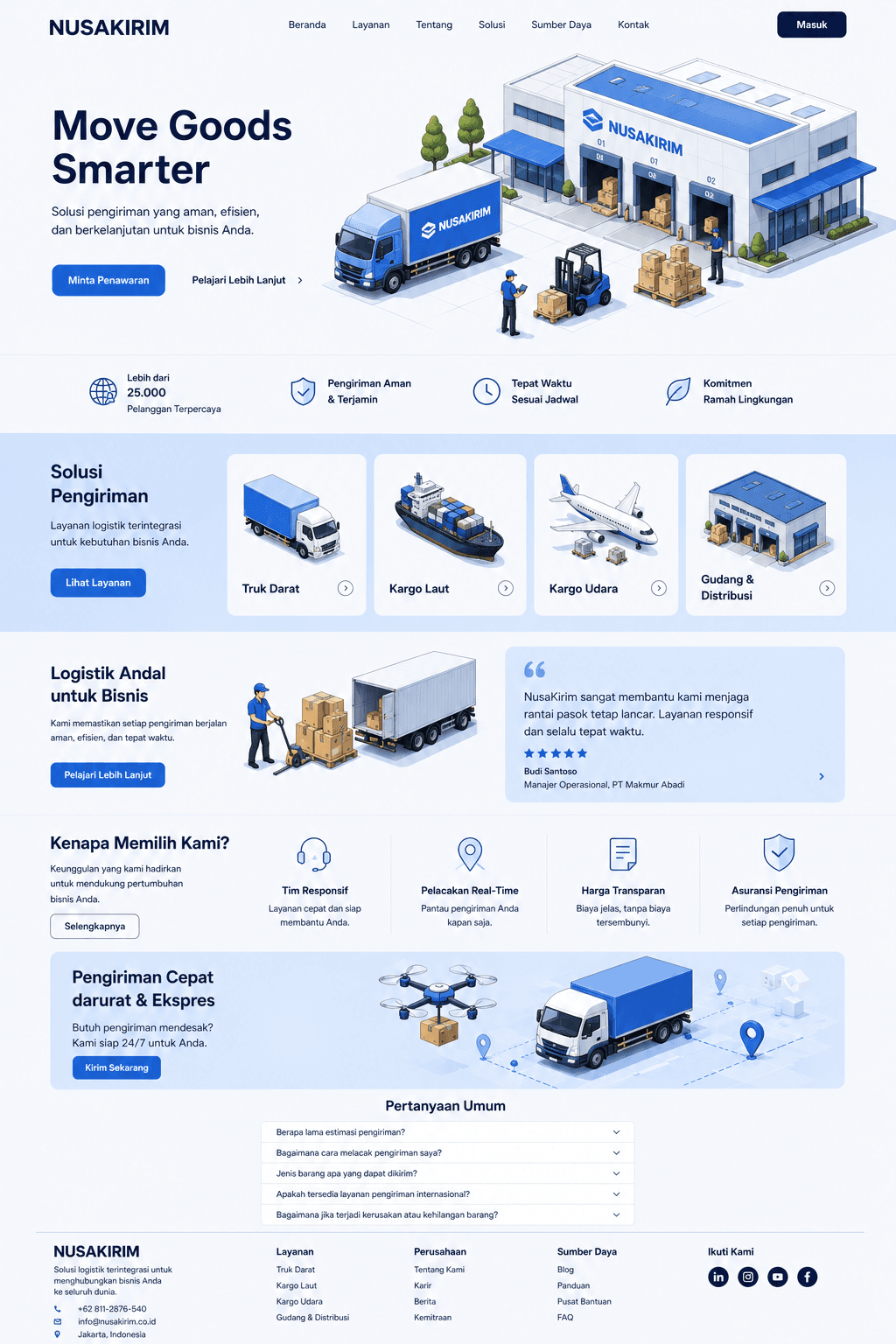 Pratinjau desain website Garda Fleet