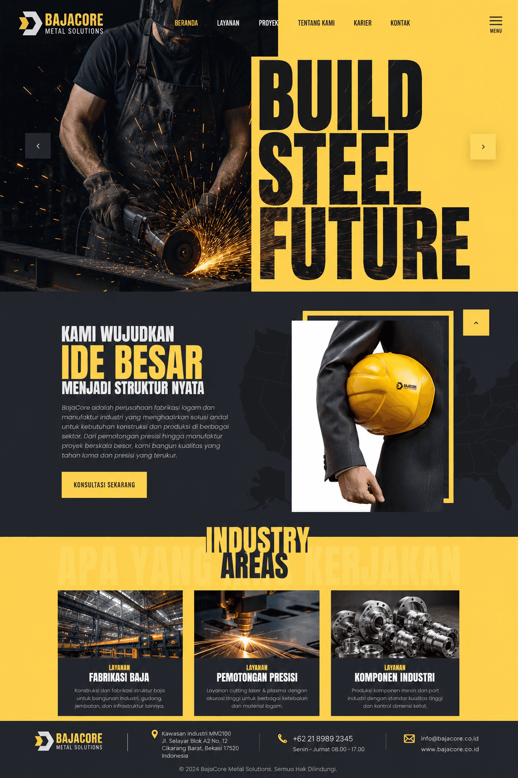 Pratinjau desain website Infra Works