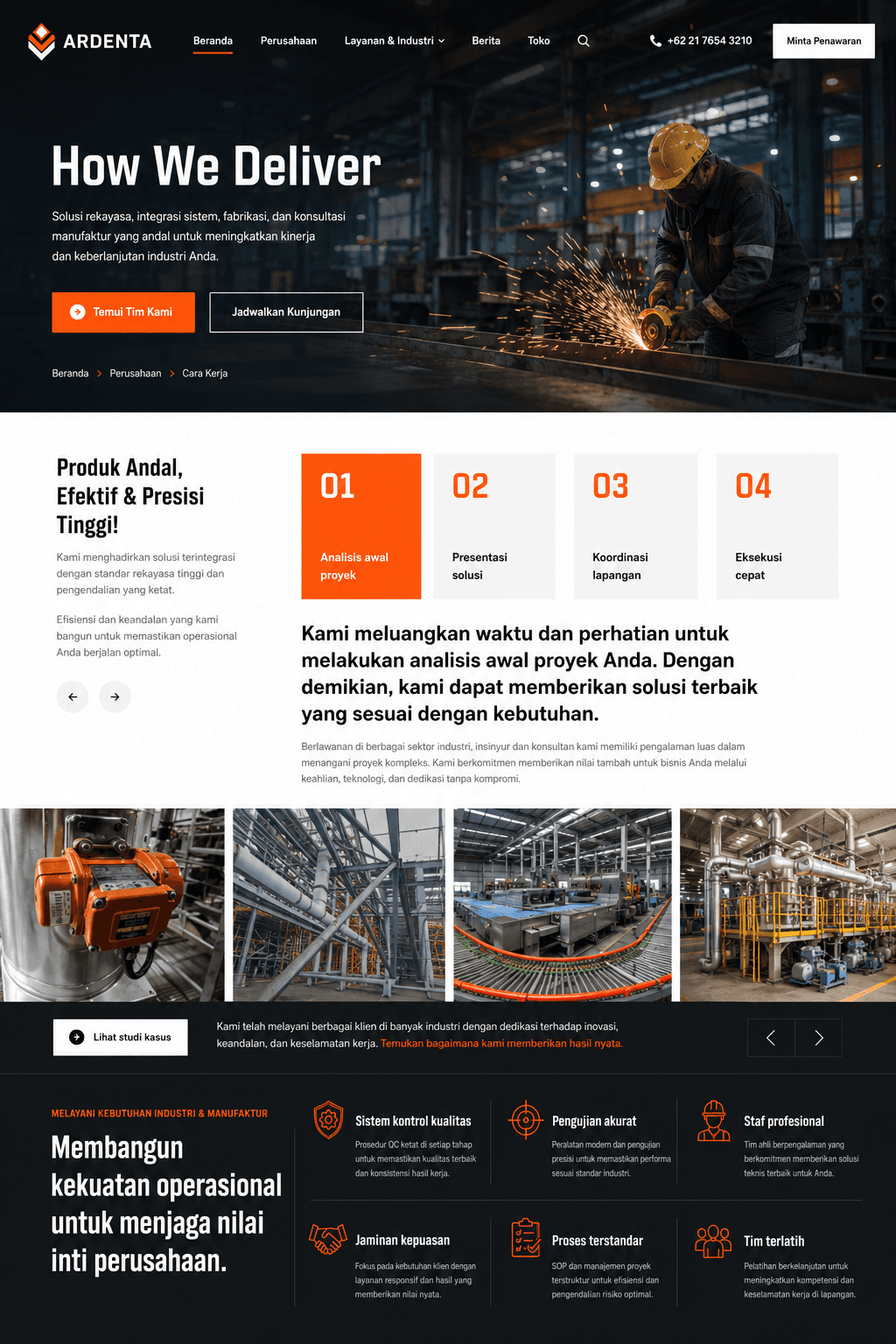Pratinjau desain website Logis Hub