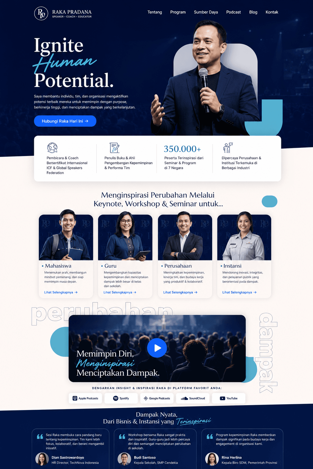 Pratinjau desain website Koneksi Digital