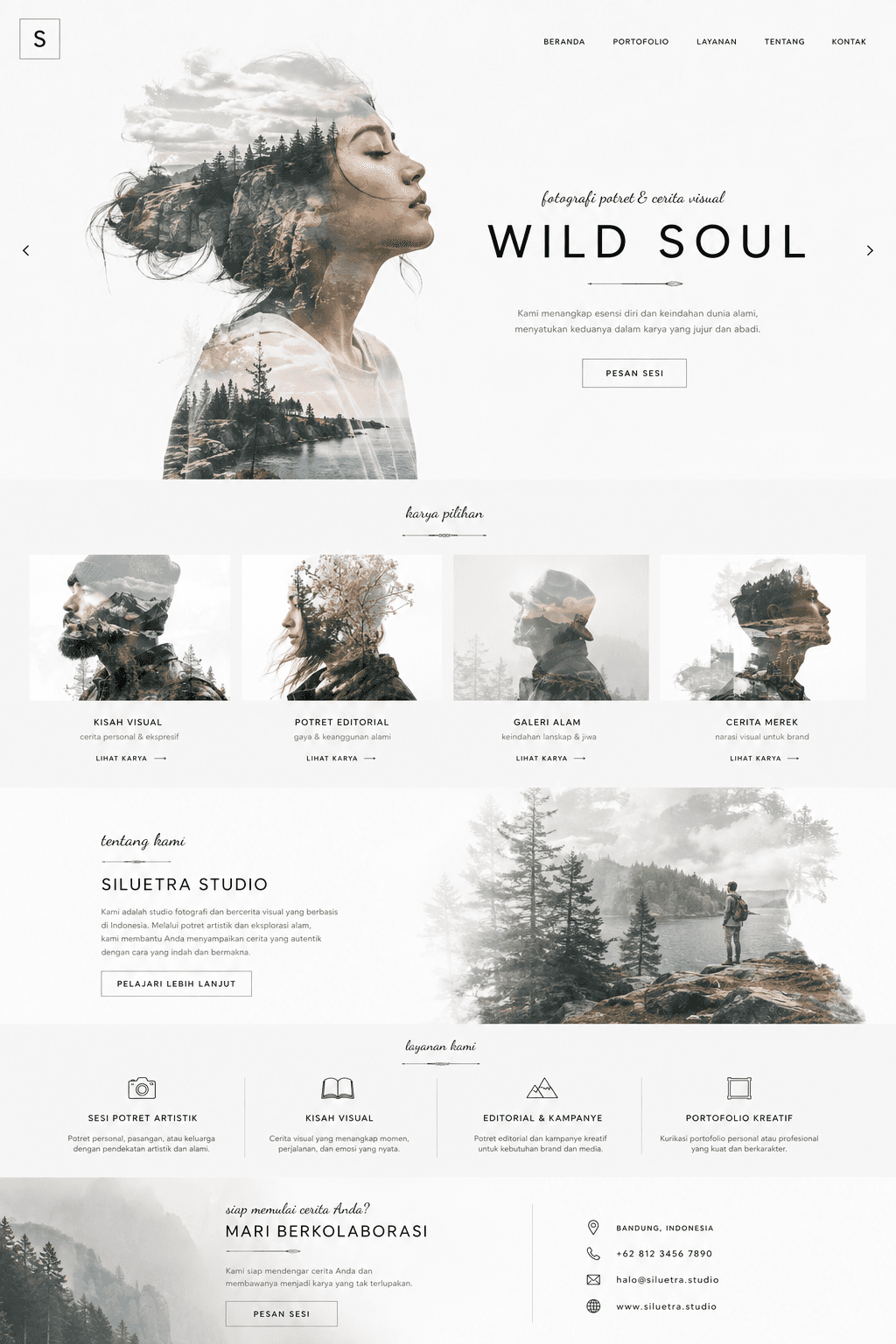Pratinjau desain website Solusi Pro